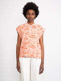 2026 New Arrival Polo con Stampa Animalier Arancione