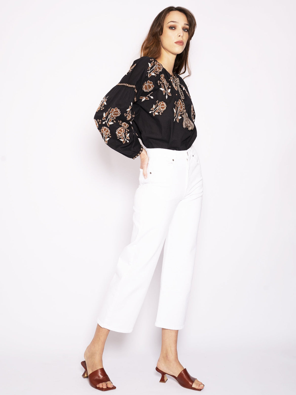 2026 New Arrival Pantalone Bull Denim Cinque Tasche Bianco