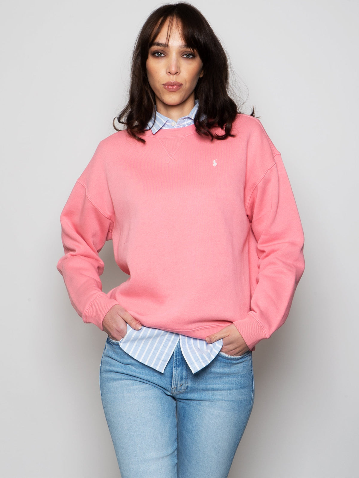 2026 New Arrival Felpa Girocollo Rosa Dolce
