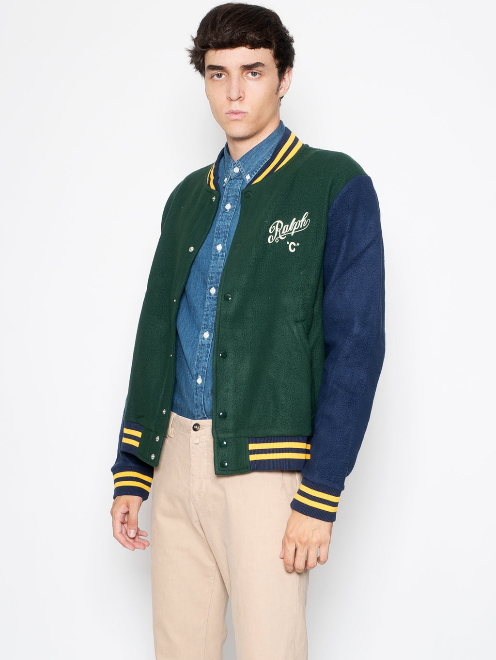 2026 New Arrival Giacca Stile Baseball Verde