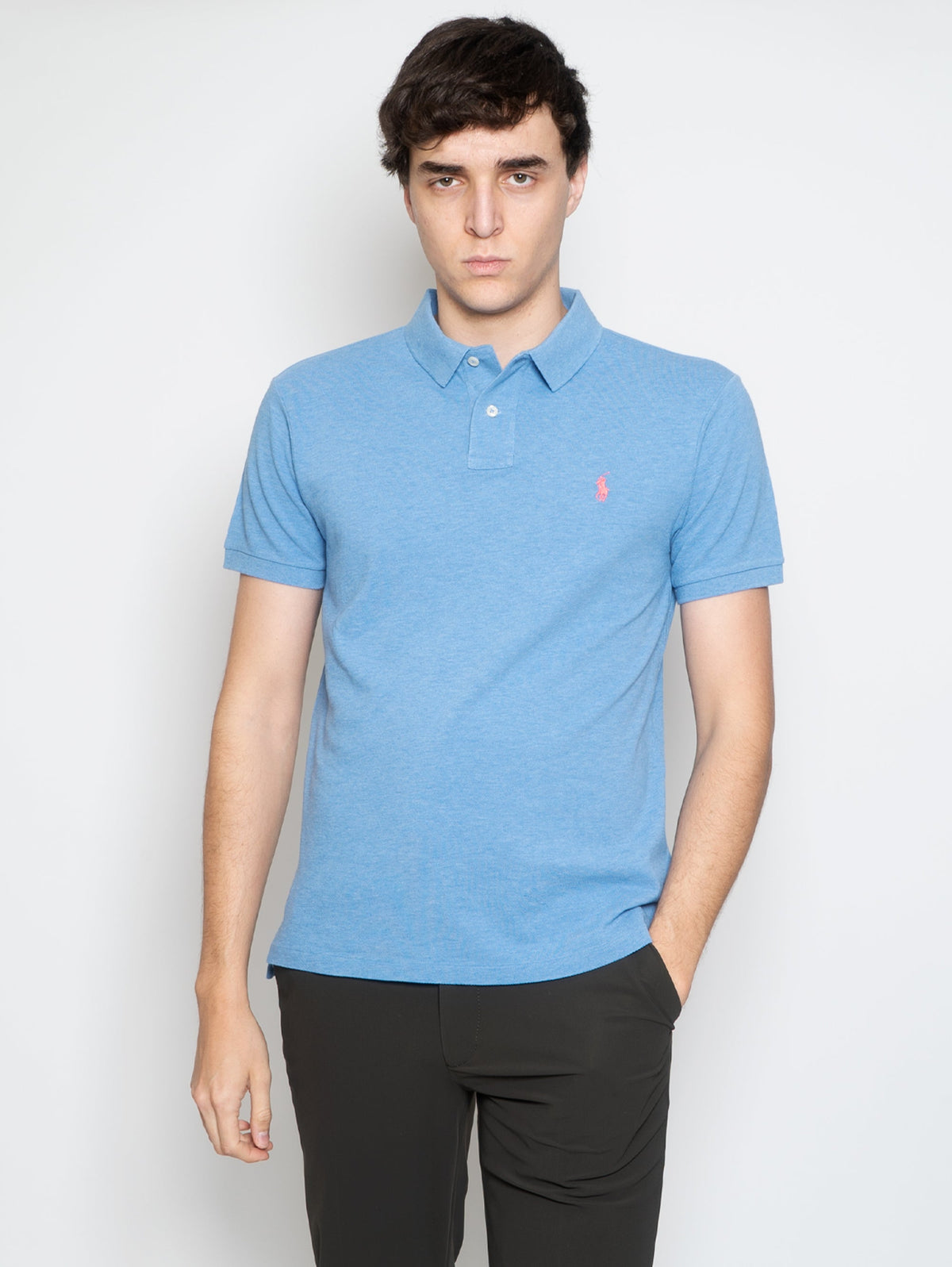 2026 New Arrival Polo in Mesh Slim Fit Blu