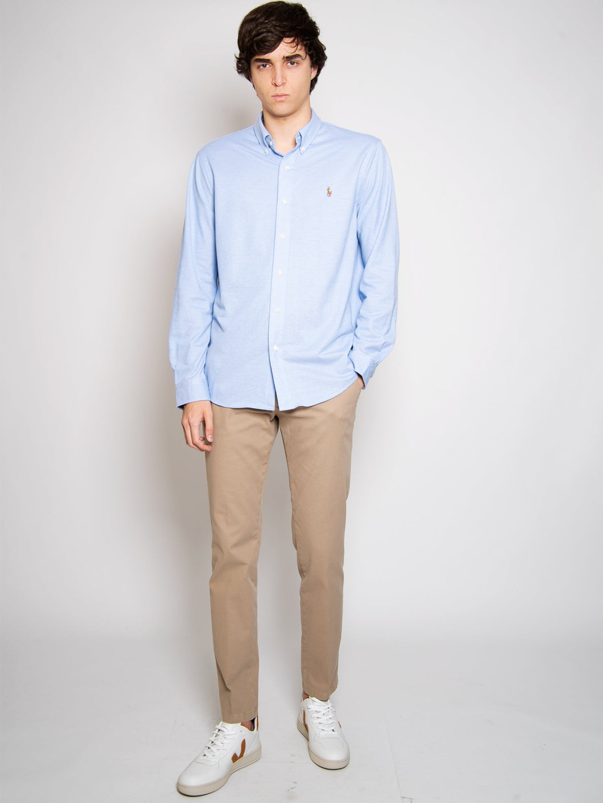 2026 New Arrival Camicia in Oxford Knit Celeste