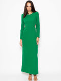 2026 New Arrival Abito Lungo con Dettaglio Cut Out Verde