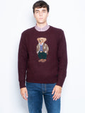 2026 New Arrival Maglia in Lana e Cashmere con Polo Bear Vinaccia