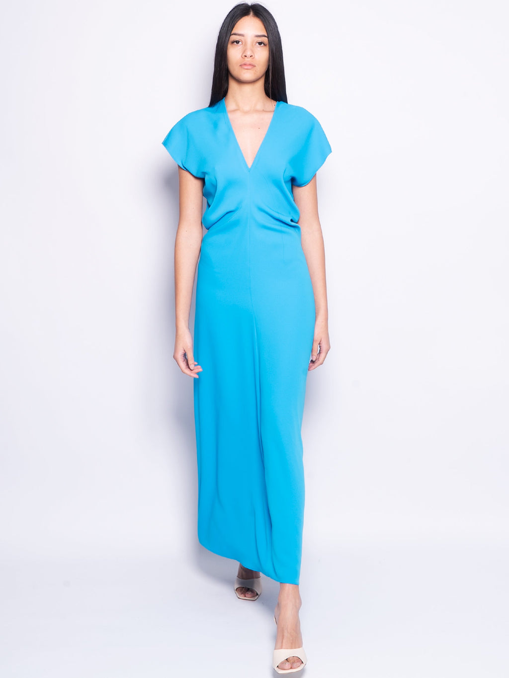 2026 New Arrival Abito Lungo con Scollo a V Turchese