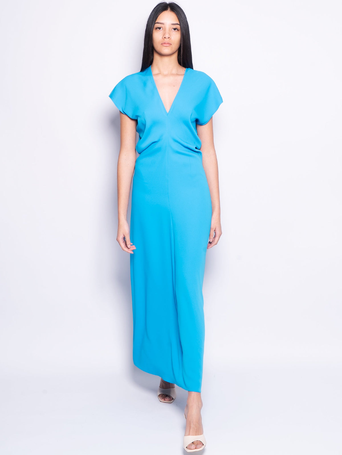 2026 New Arrival Abito Lungo con Scollo a V Turchese