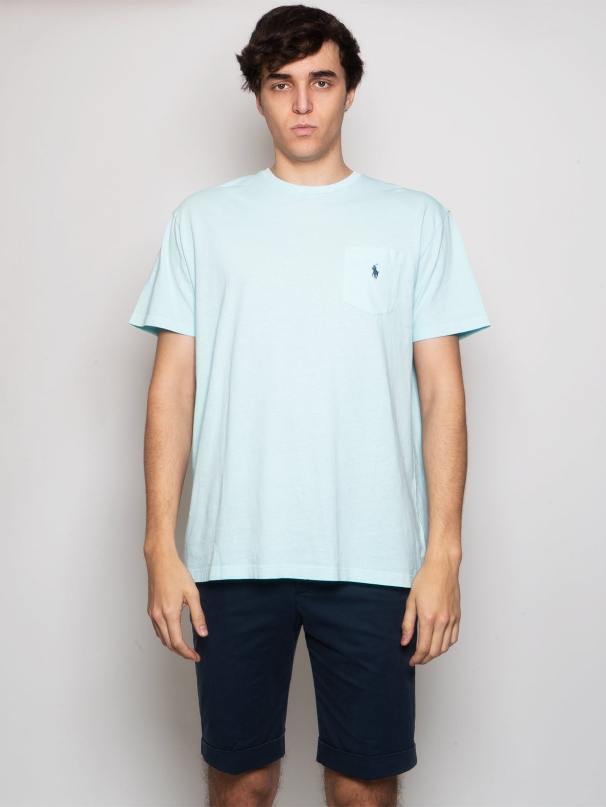 2026 New Arrival T-shirt in Cotone e Lino con Taschino Acqua