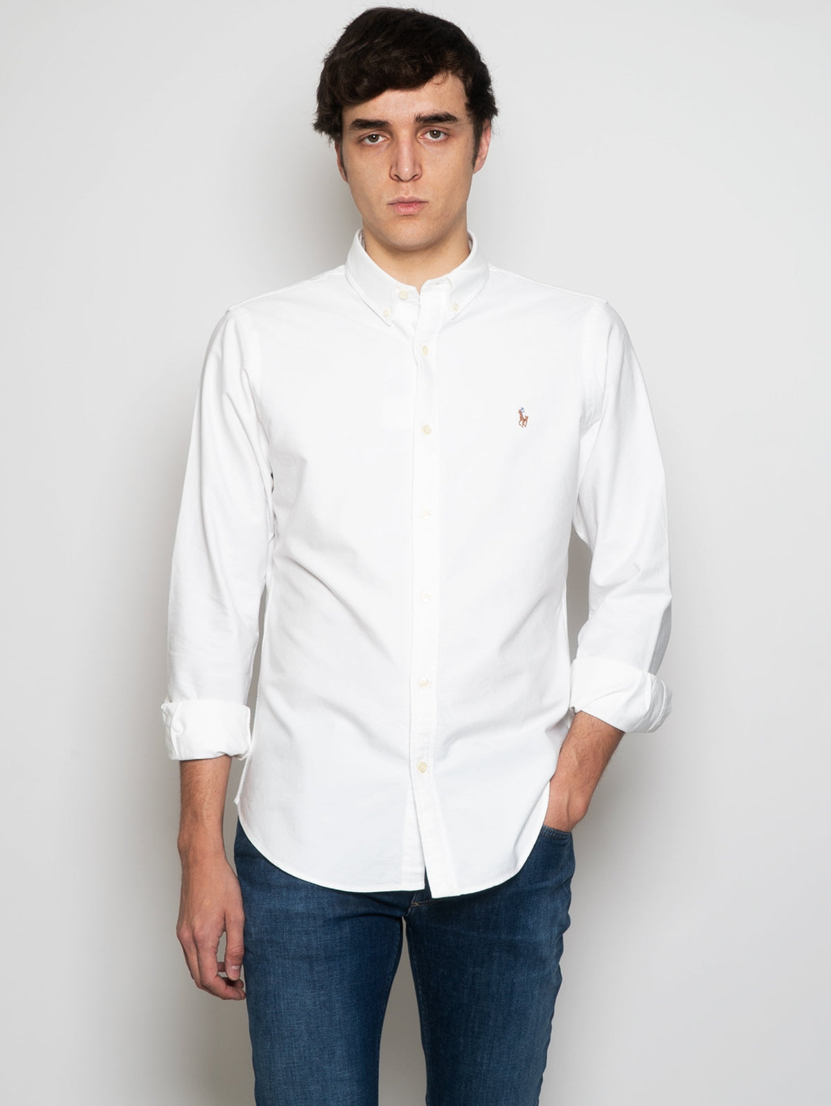 2026 New Arrival Camicia Oxford Slim Fit Bianco