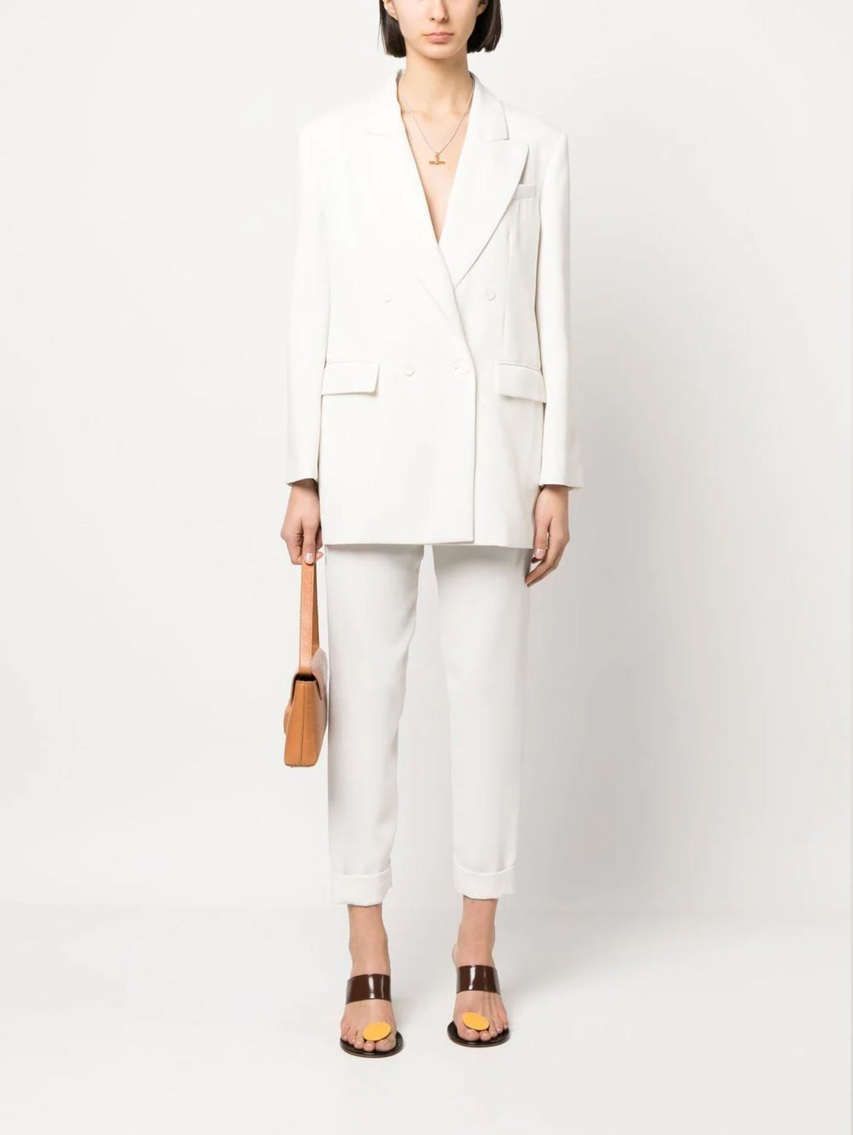 2026 New Arrival Blazer Doppio Petto in Cady Panna
