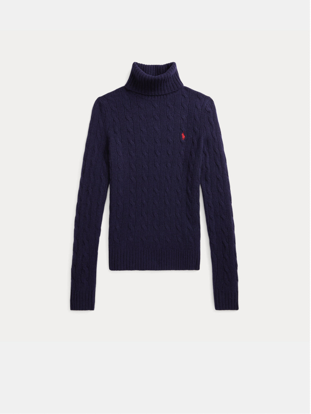 2026 New Arrival Maglia con Collo Alto a Trecce Blu Navy