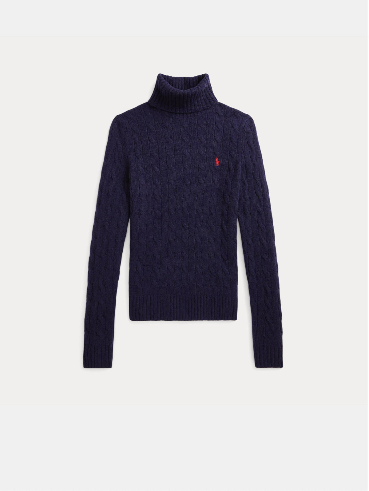 2026 New Arrival Maglia con Collo Alto a Trecce Blu Navy