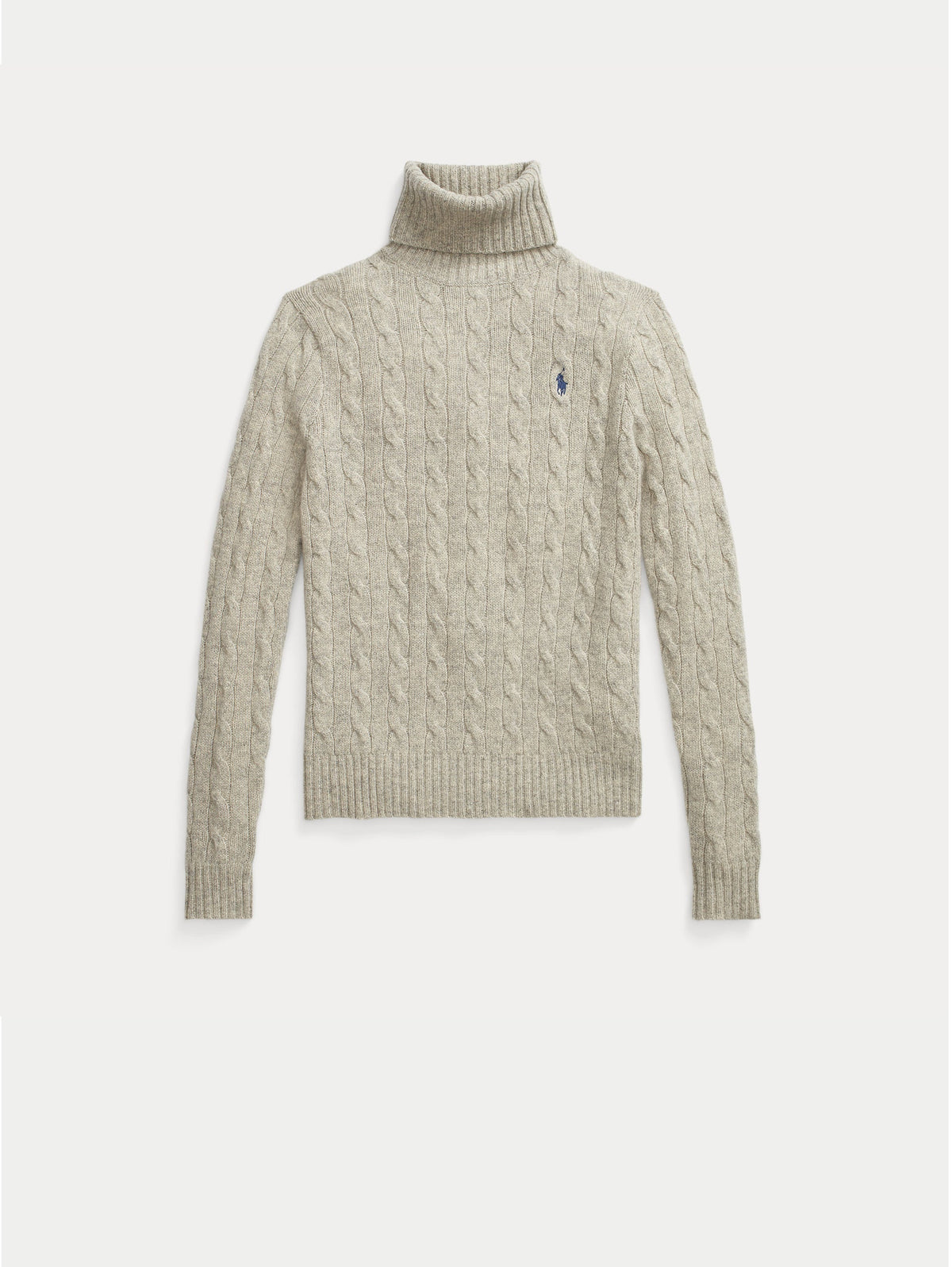 2026 New Arrival Maglia con Collo Alto a Trecce Grigio