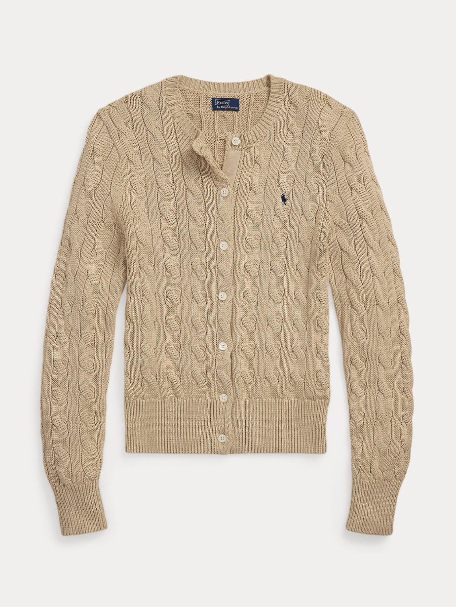 2026 New Arrival Cardigan in Cotone a Trecce Beige