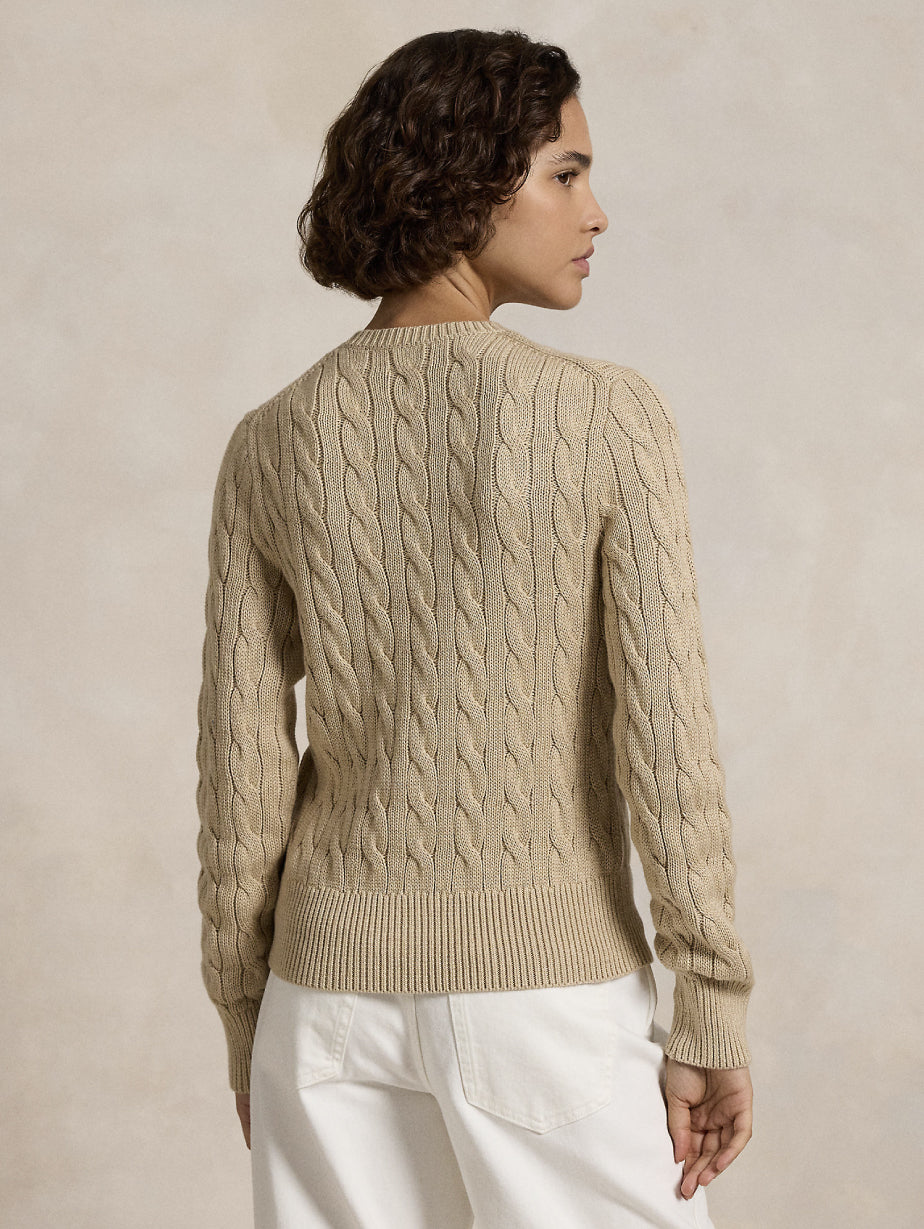2026 New Arrival Cardigan in Cotone a Trecce Beige