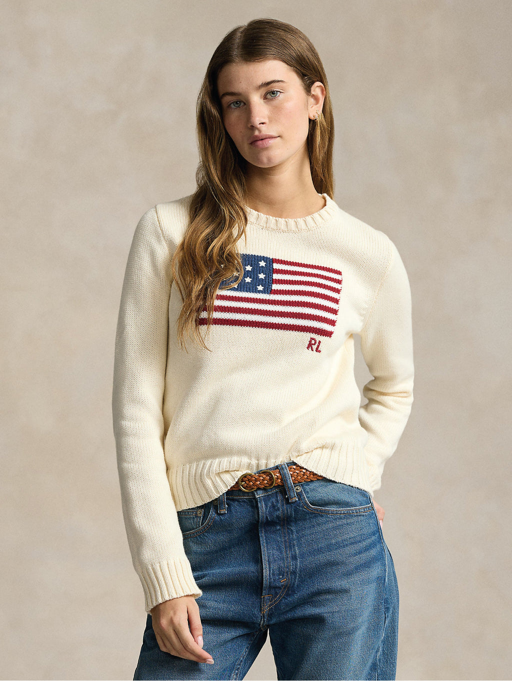 2026 New Arrival Maglia con Bandiera Crema