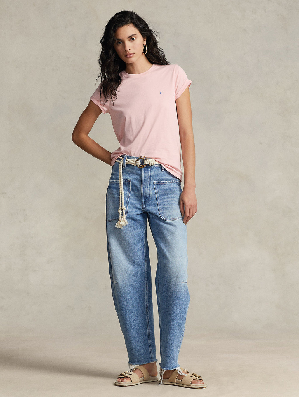 2026 New Arrival T-shirt Girocollo Basica Rosa