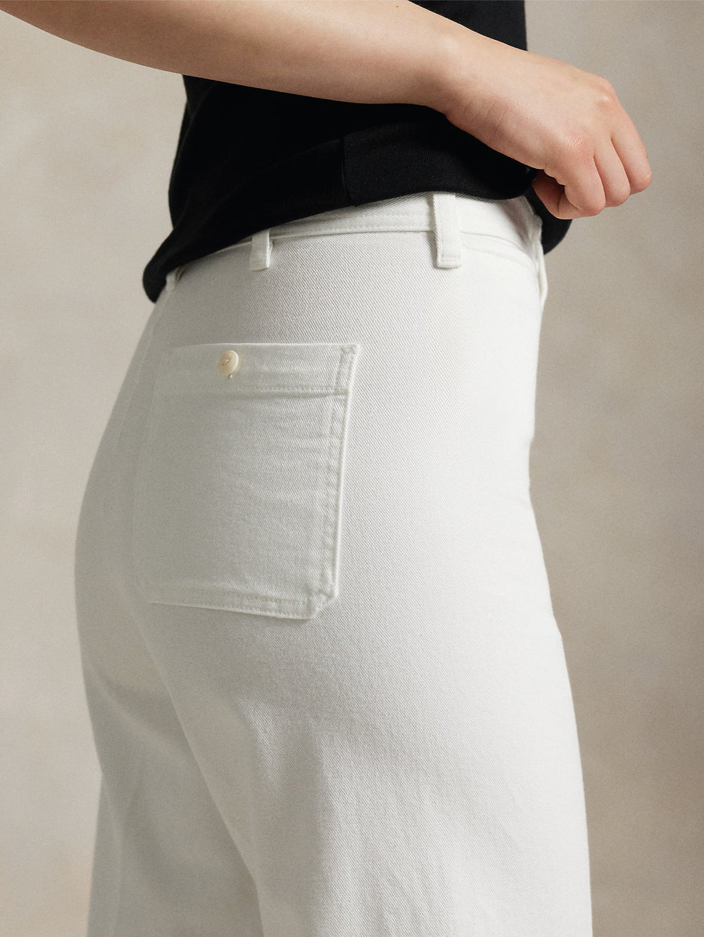 2026 New Arrival Pantaloni in Twill Giapponese Bianco