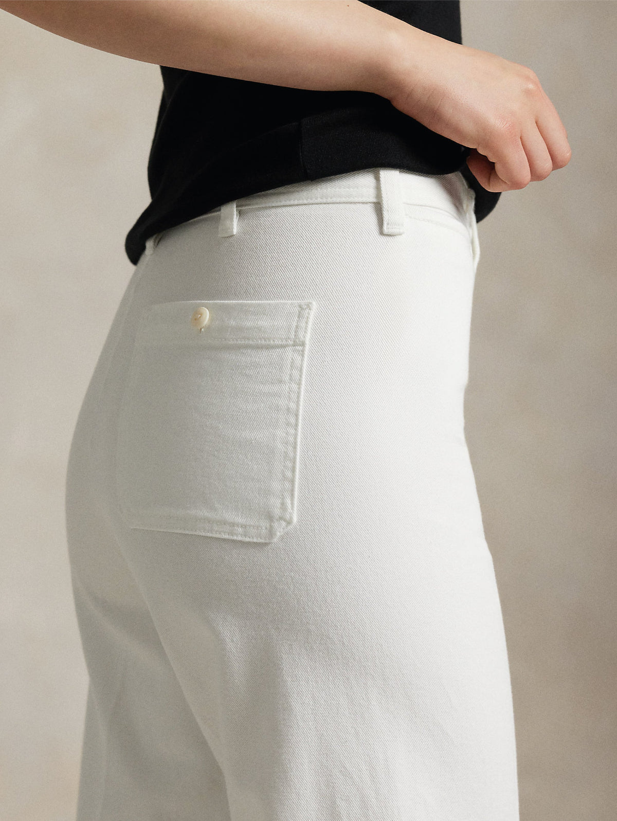 2026 New Arrival Pantaloni in Twill Giapponese Bianco