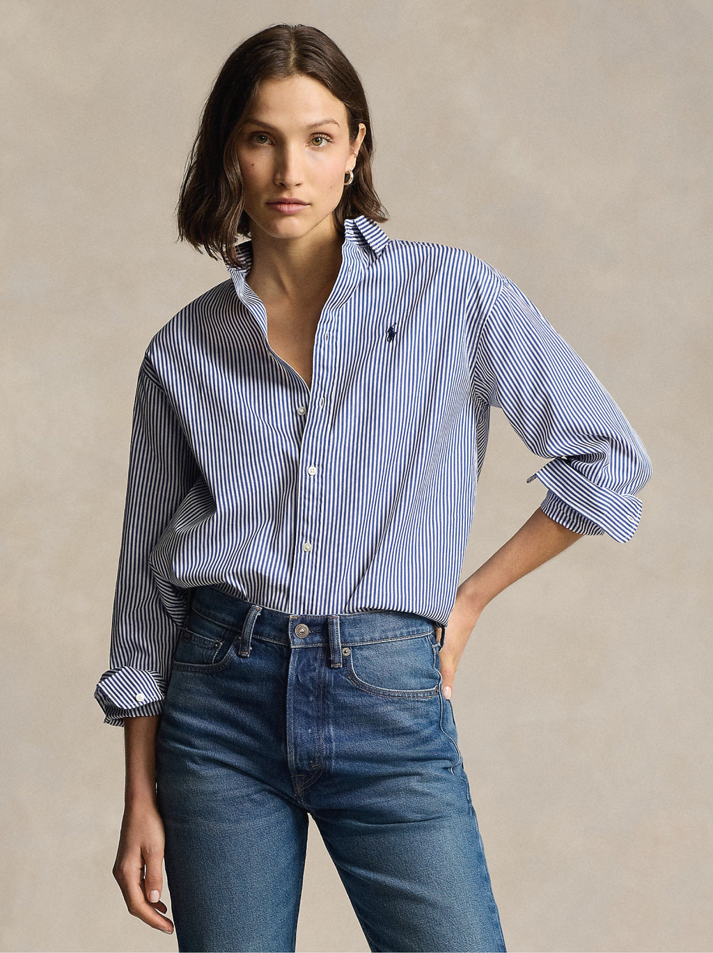 2026 New Arrival Camicia a Righe Blu/Bianco