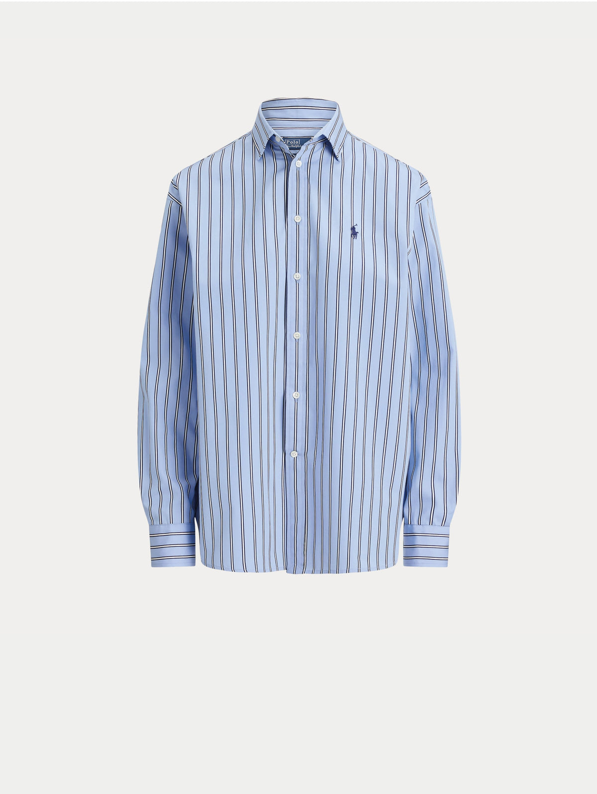 2026 New Arrival Camicia Relaxed Fit a Righe Blu/Bianco