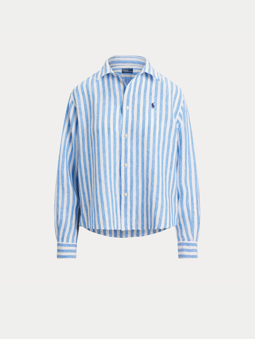 2026 New Arrival Camicia a Righe in Lino Blu/Bianco