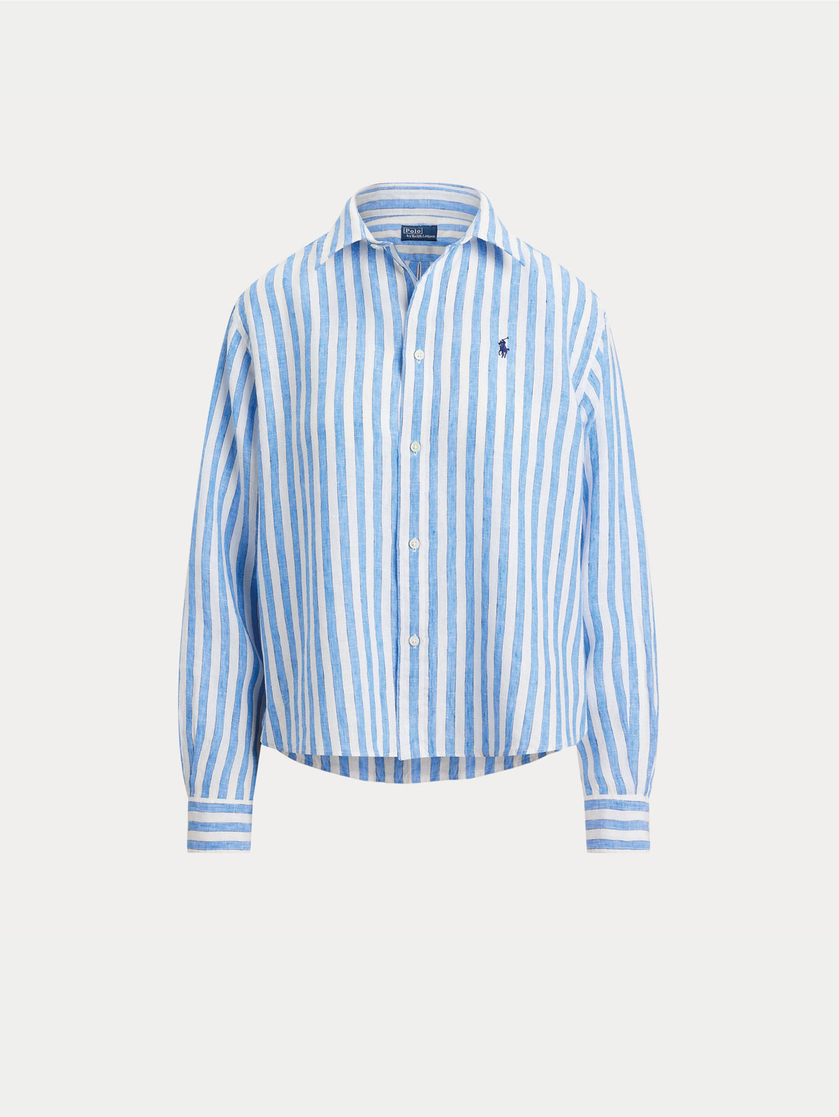 2026 New Arrival Camicia a Righe in Lino Blu/Bianco