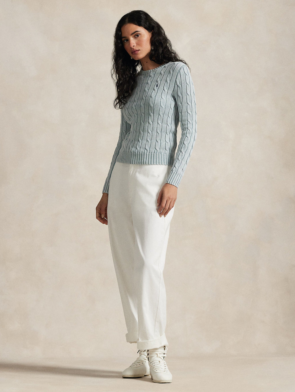 2026 New Arrival Maglia a Trecce in Cotone Polvere