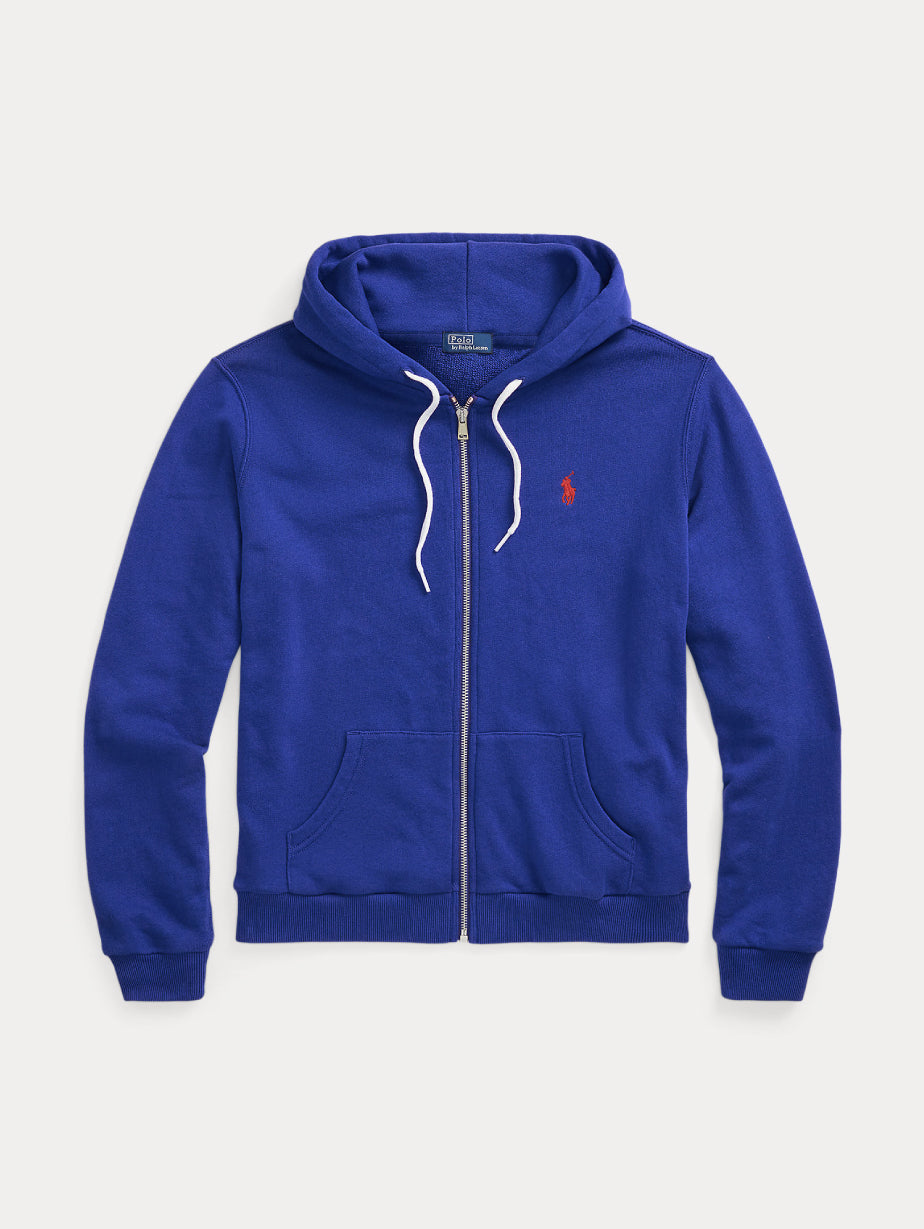 2026 New Arrival Felpa con Cappuccio in Cotone Loopback Blu Saturno