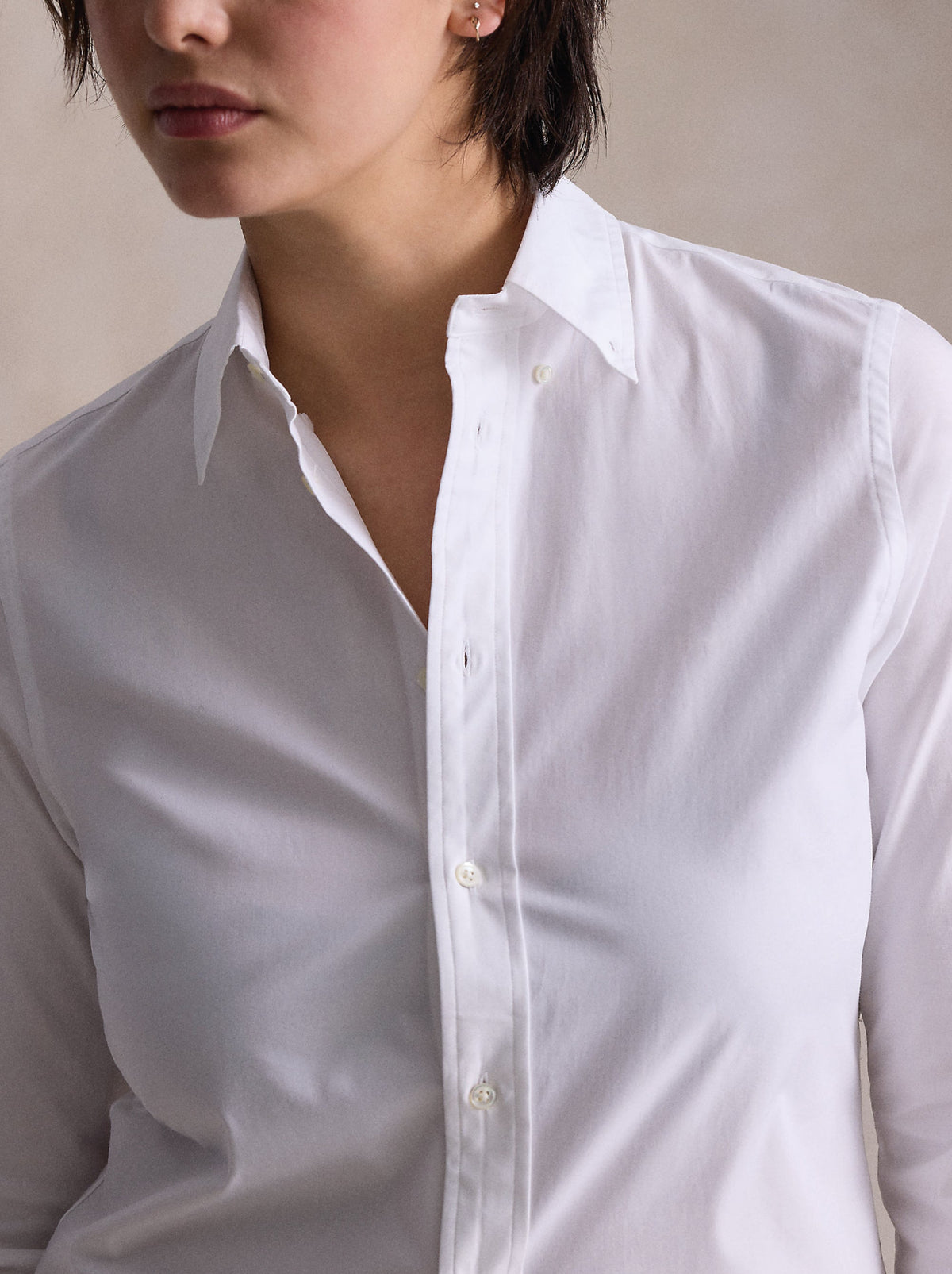 2026 New Arrival Camicia Slim Fit in Popeline di Cotone Bianco