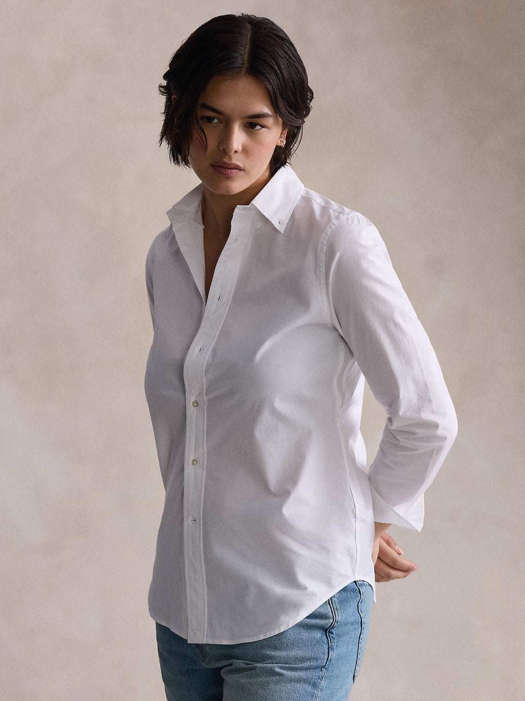 2026 New Arrival Camicia Slim Fit in Popeline di Cotone Bianco