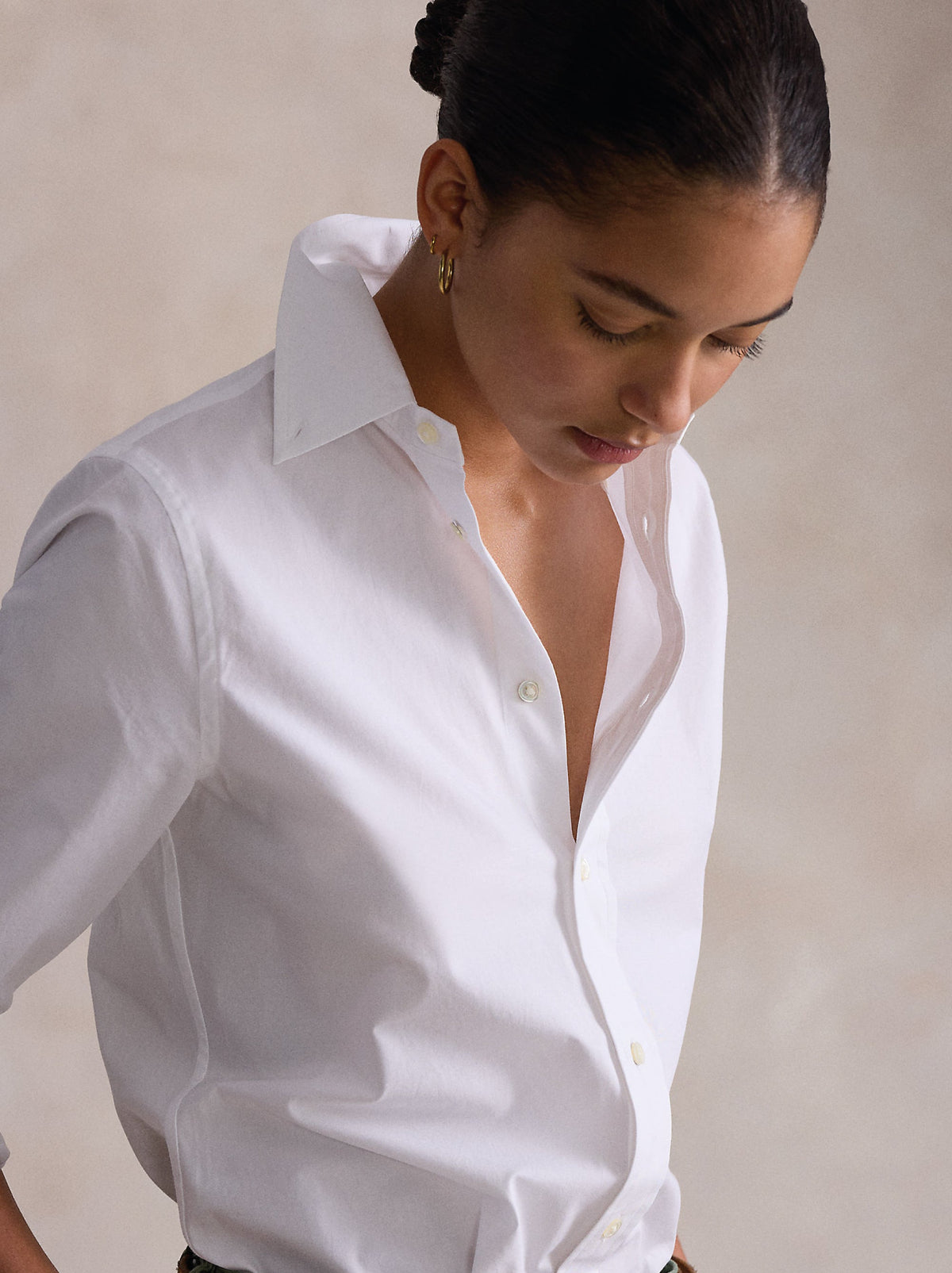 2026 New Arrival Camicia Slim Fit in Popeline di Cotone Bianco
