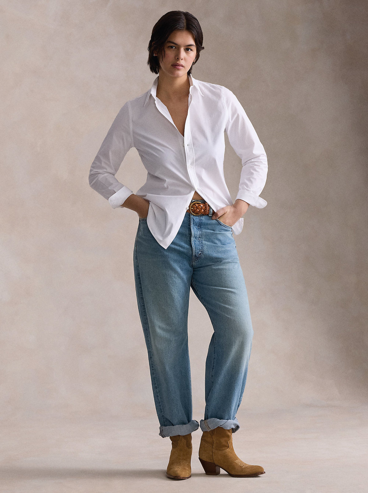 2026 New Arrival Camicia Slim Fit in Popeline di Cotone Bianco