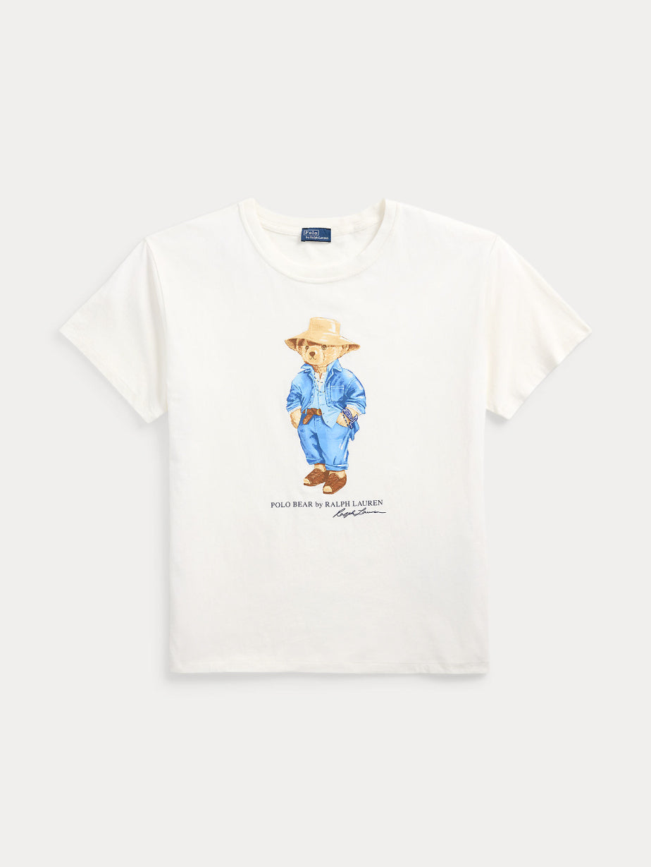 2026 New Arrival T-shirt Girocollo Polo Bear Bianco