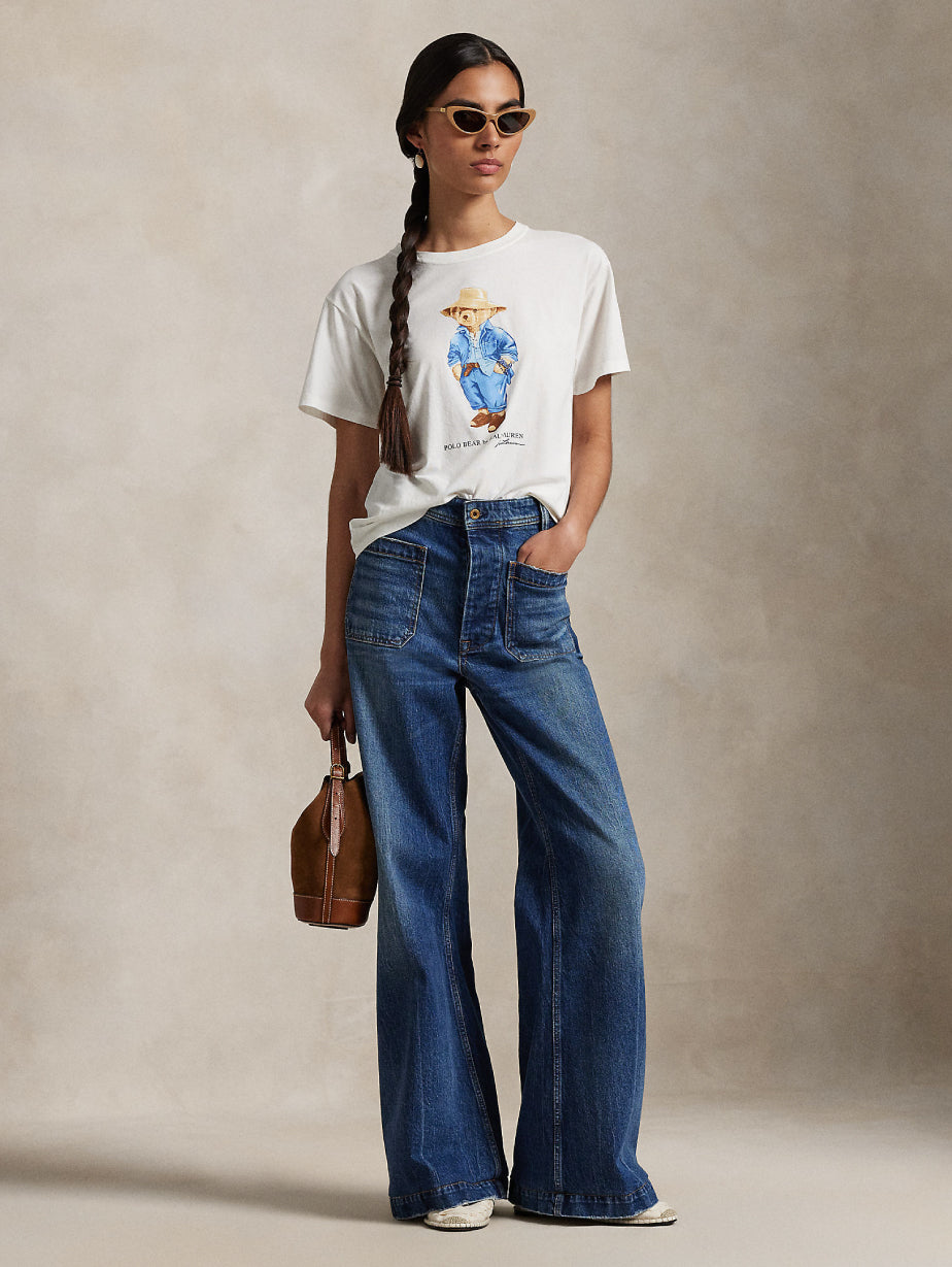 2026 New Arrival T-shirt Girocollo Polo Bear Bianco