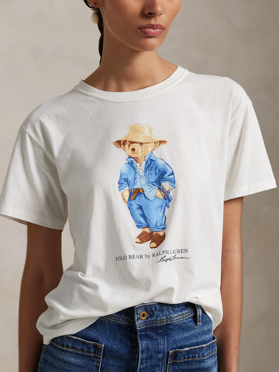 2026 New Arrival T-shirt Girocollo Polo Bear Bianco