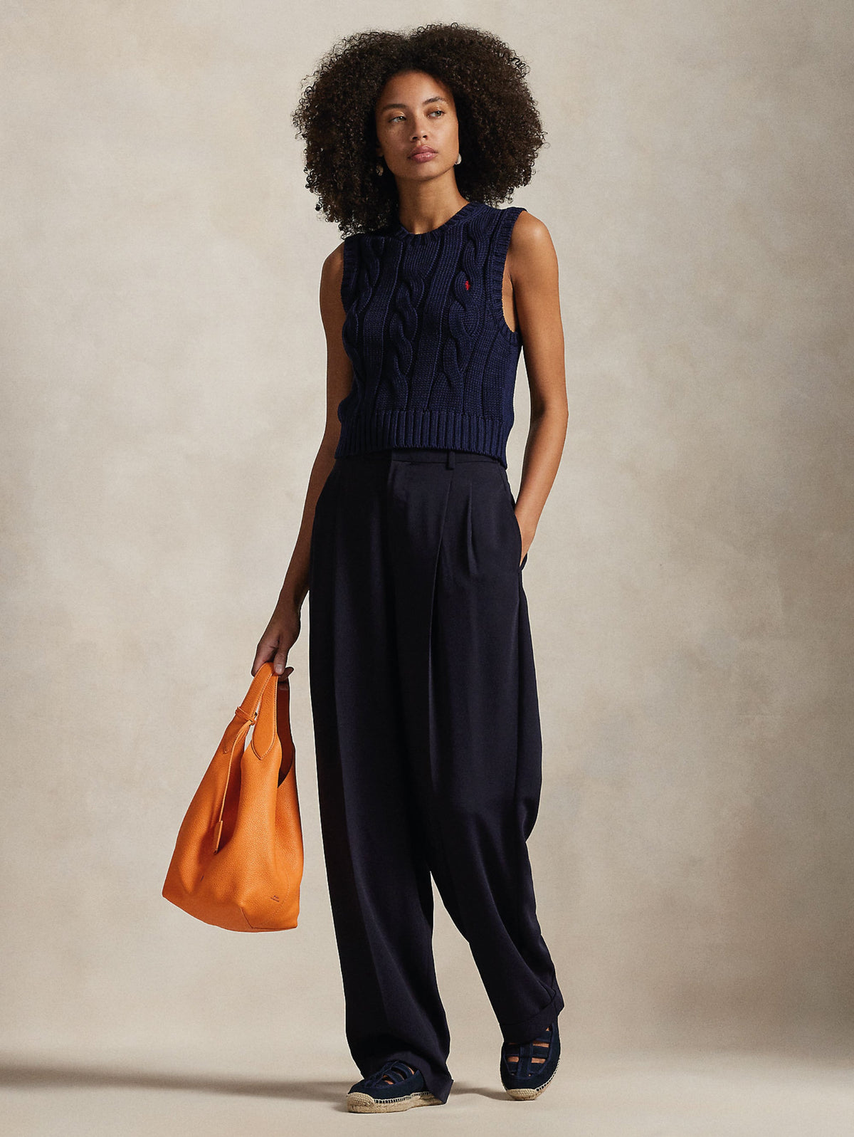 2026 New Arrival Gilet in Maglia a Trecce Blu
