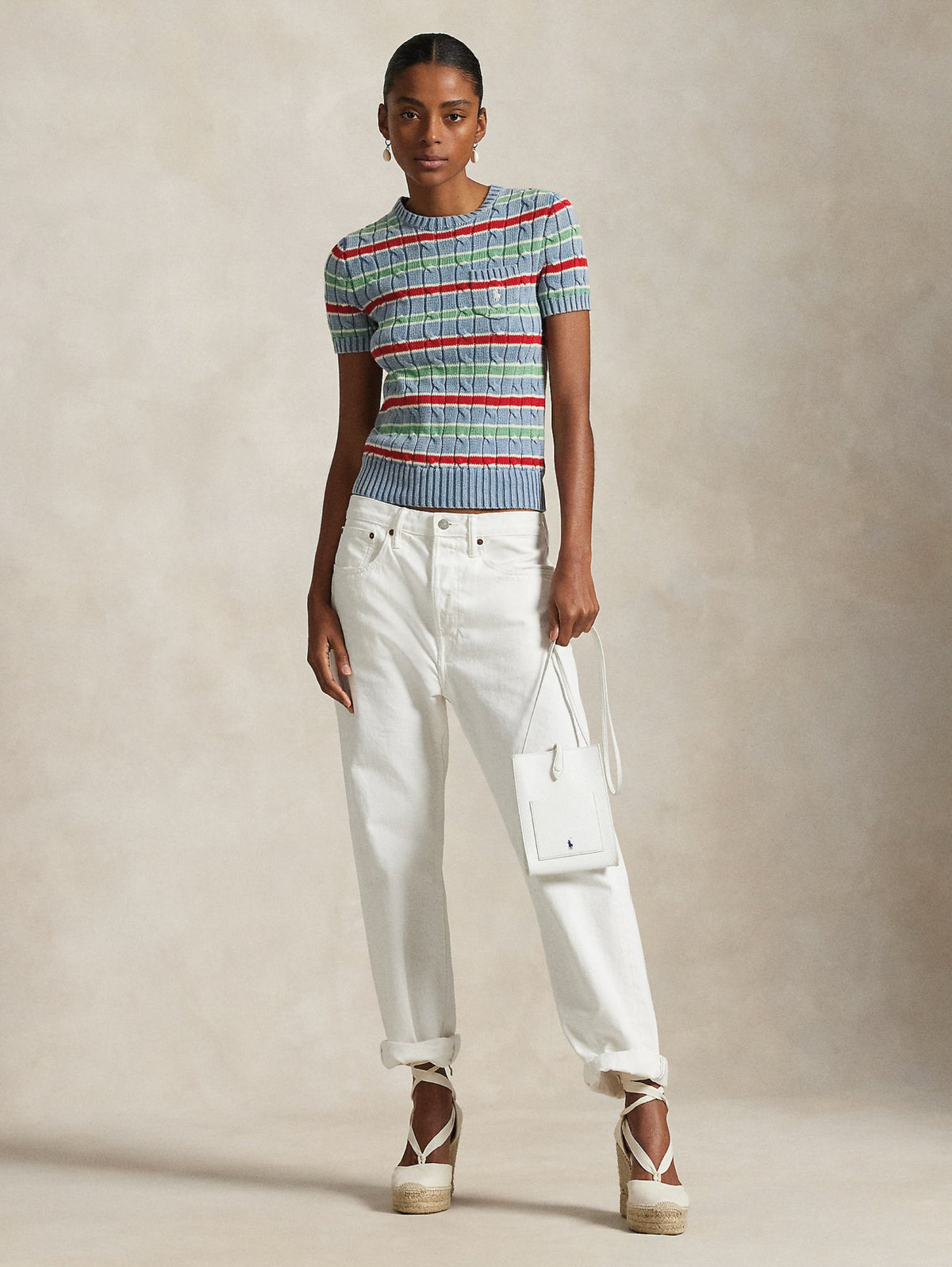2026 New Arrival Maglia a Trecce a Righe Multicolor