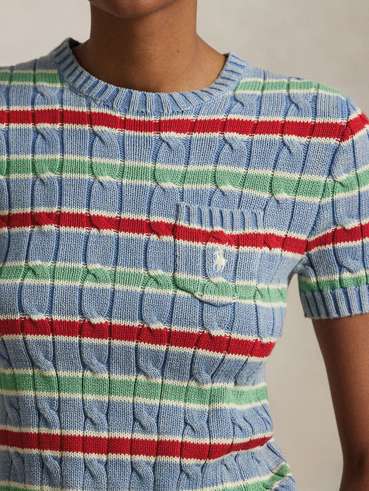 2026 New Arrival Maglia a Trecce a Righe Multicolor