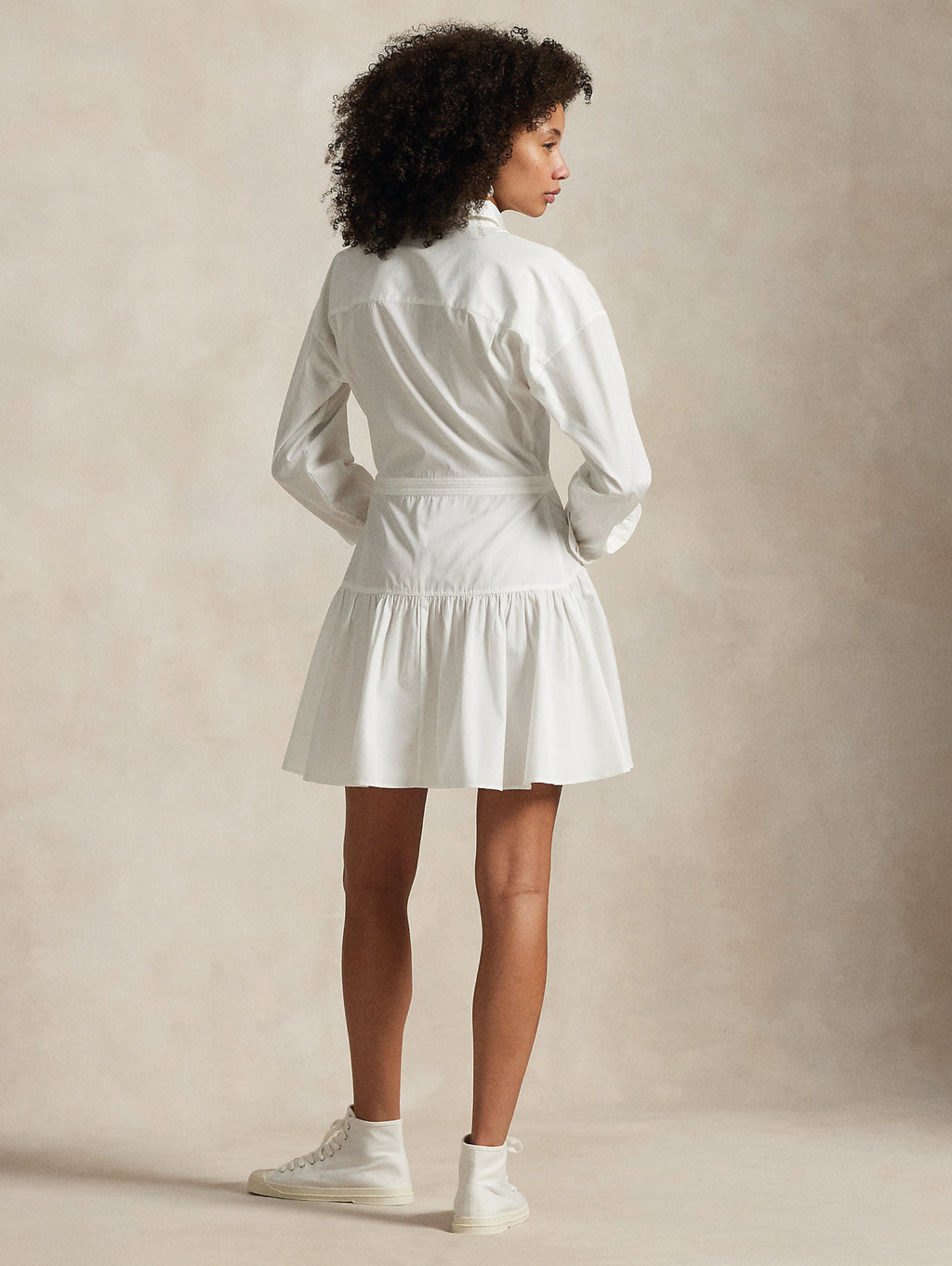 2026 New Arrival Abito in Popeline di Cotone Bianco
