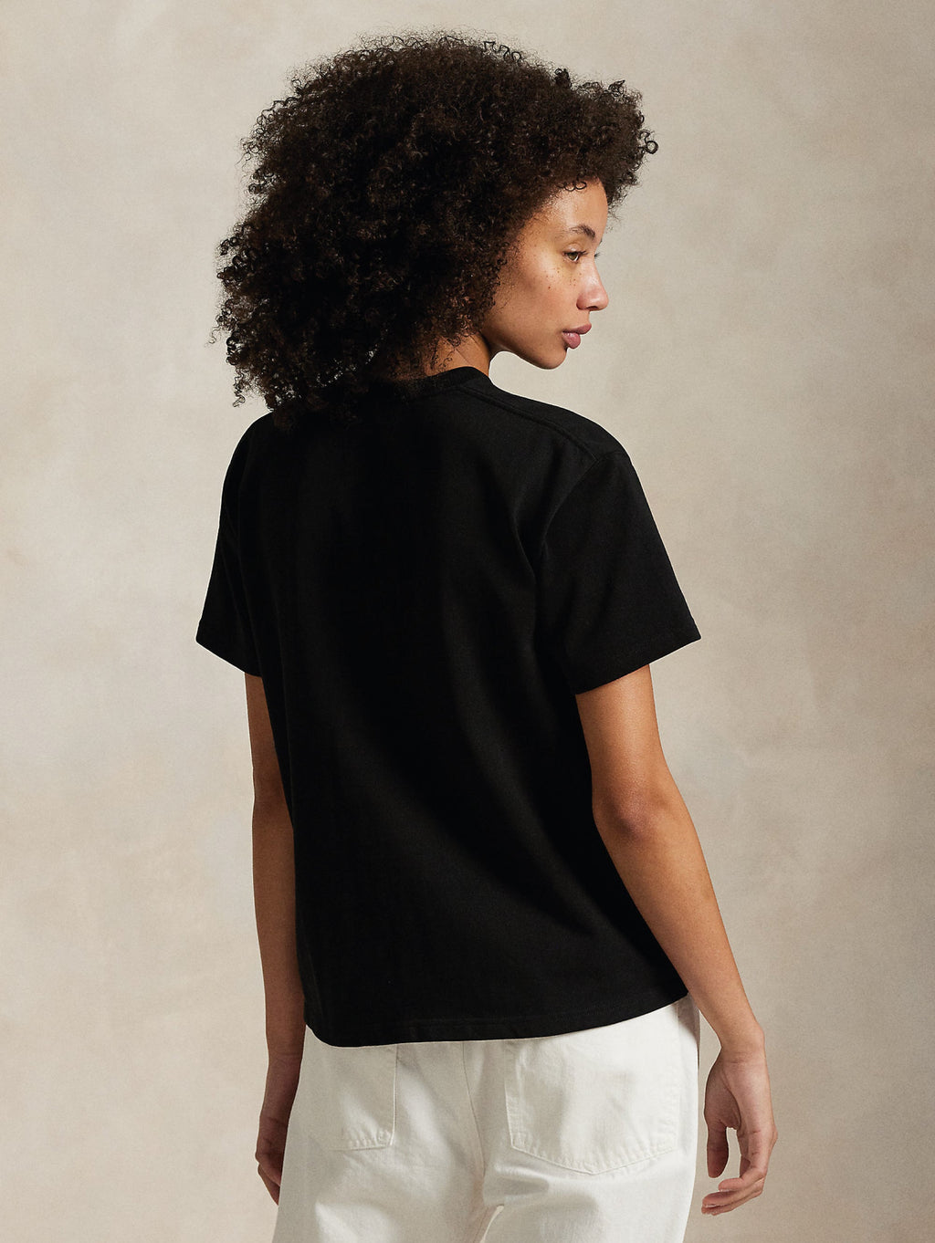 2026 New Arrival T-shirt in Jersey  Pesante con Taglio Morbido Nero