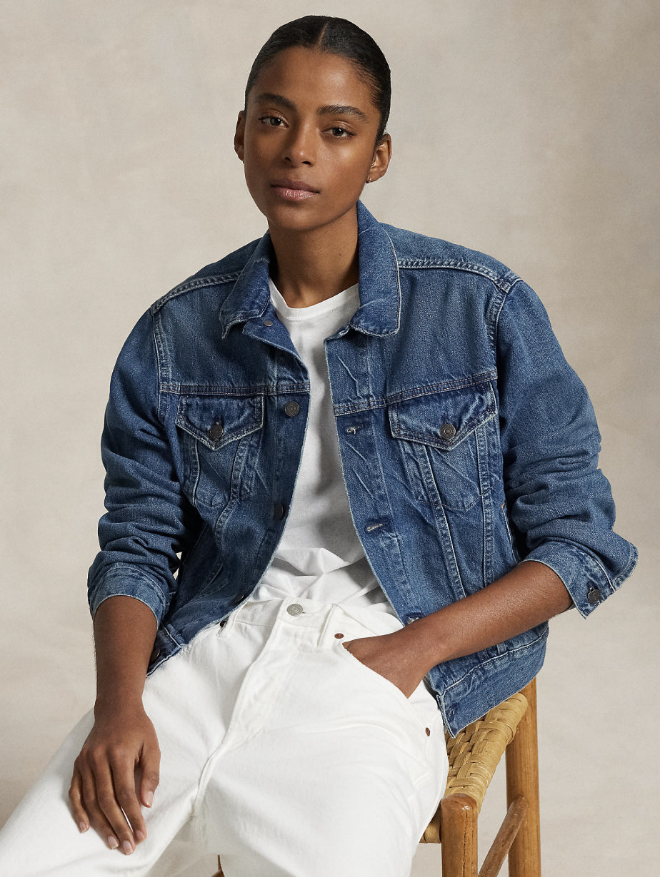 2026 New Arrival Giacca Trucker in Denim Blu