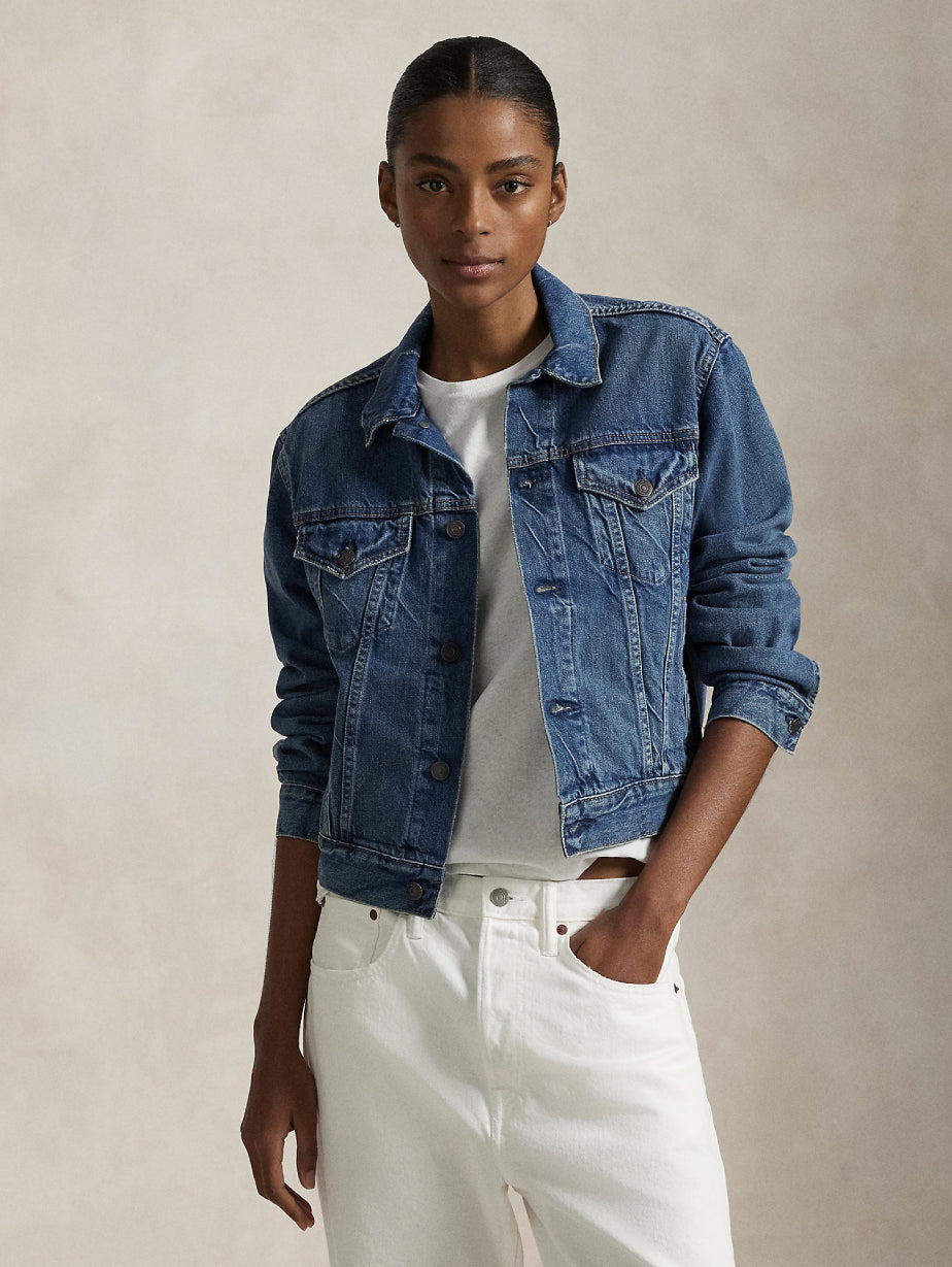 2026 New Arrival Giacca Trucker in Denim Blu