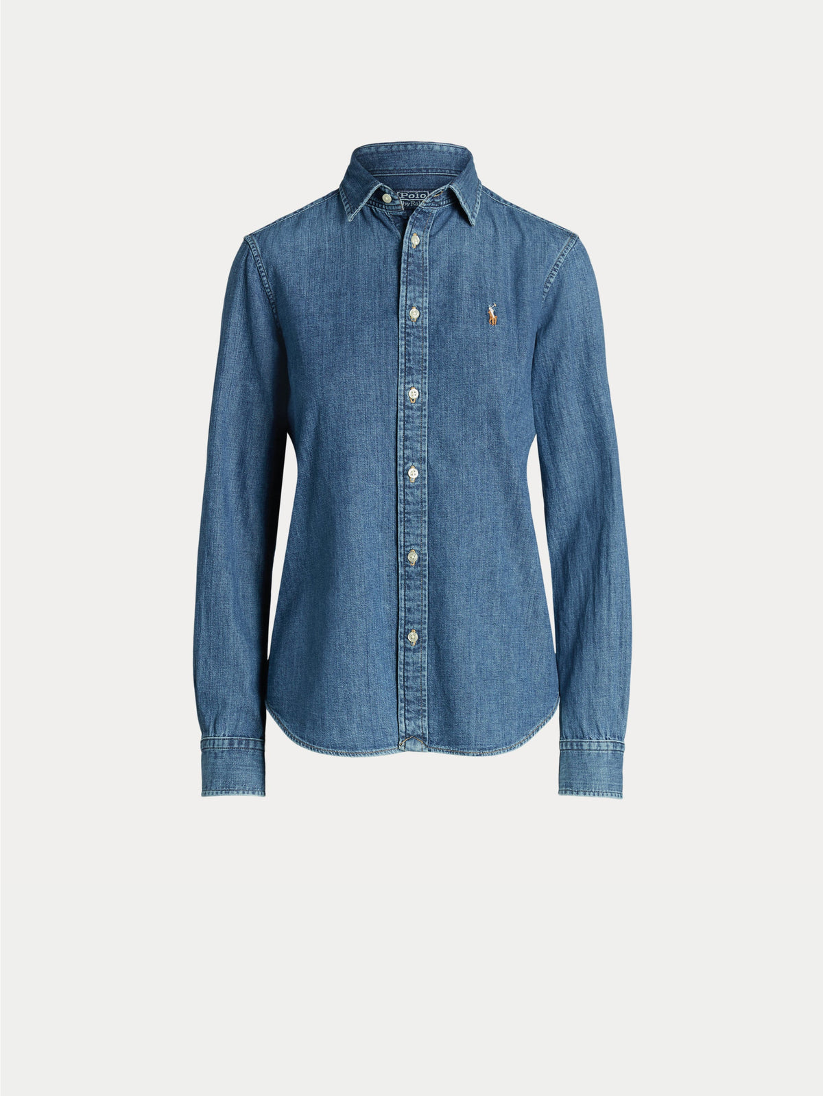 2026 New Arrival Camicia in Denim Slim Fit Blu
