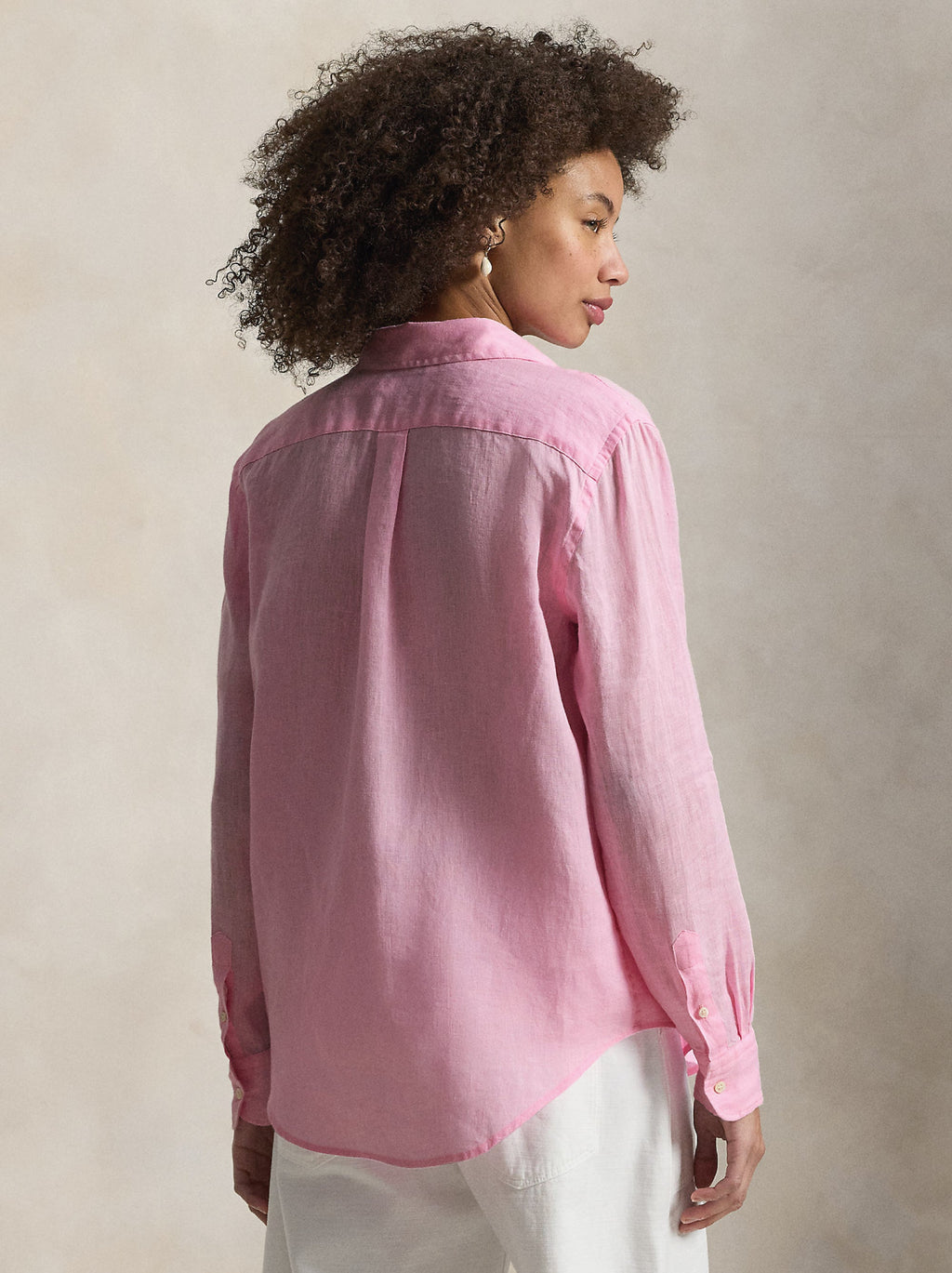 2026 New Arrival Camicia Classic Fit in Lino Rosa