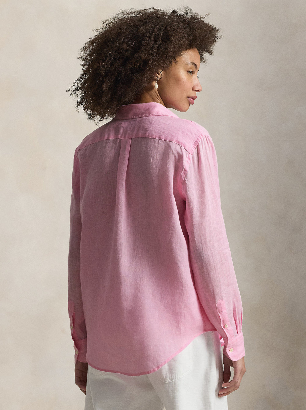 2026 New Arrival Camicia Classic Fit in Lino Rosa