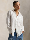 2026 New Arrival Camicia Classic Fit in Lino Bianco