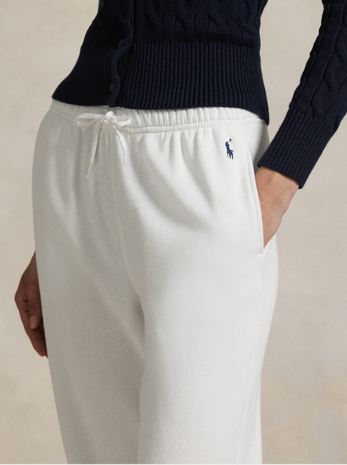 2026 New Arrival Pantaloni da Jogging in Felpa Bianco