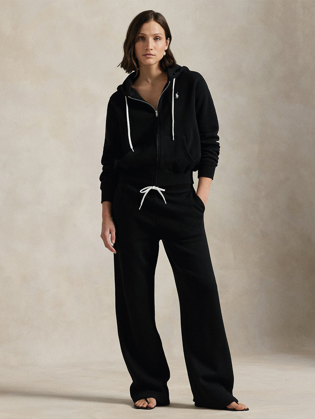 2026 New Arrival Felpa Full Zip con Cappuccio Nero