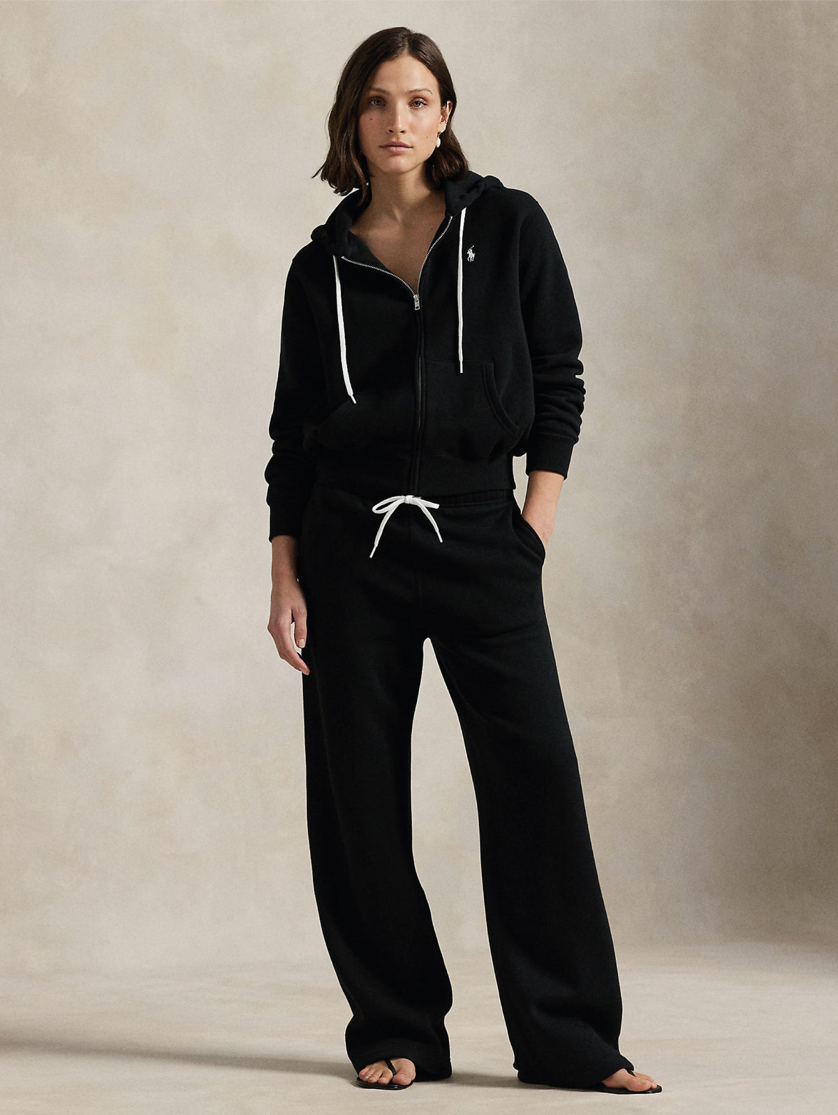 2026 New Arrival Felpa Full Zip con Cappuccio Nero