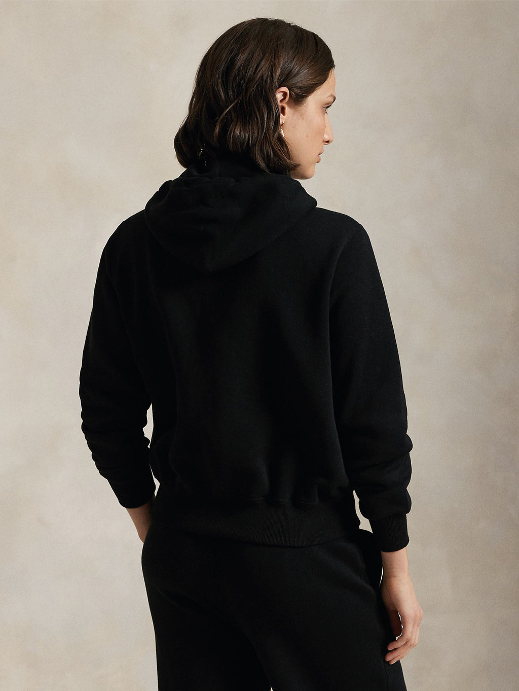 2026 New Arrival Felpa Full Zip con Cappuccio Nero